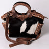 ADBG623 American Darling Hand Tooled Floral & Hair-On Cowhide Western Cross body Bag