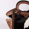 ADBG623 American Darling Hand Tooled Floral & Hair-On Cowhide Western Cross body Bag