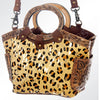 ADBG623 American Darling Hand Tooled Floral & Hair-On Cowhide Western Cross body Bag