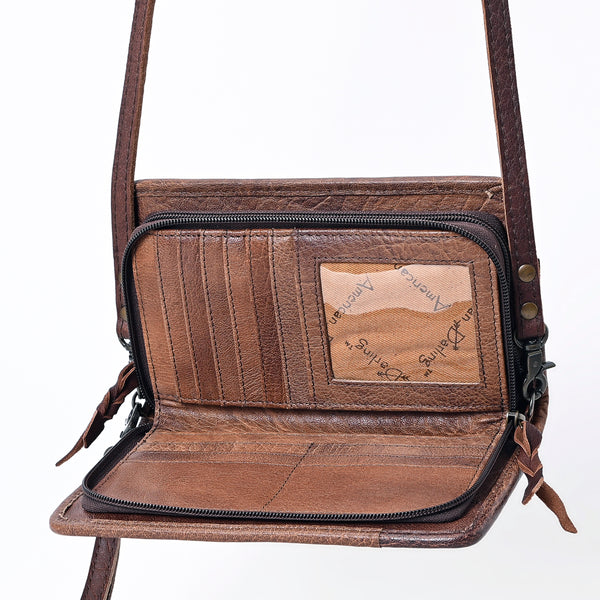 ADBG485 Southwestern Wool Organizer Bag with Leather Trim & Crossbody Strap