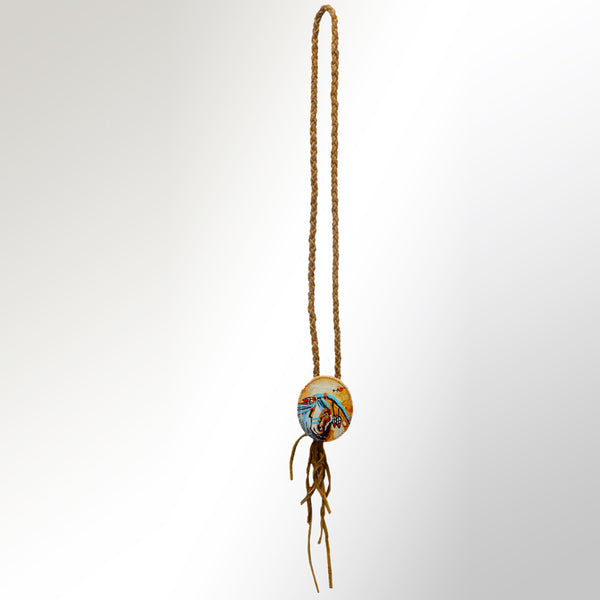 LC-ADJWM101D Braided Genuine Leather Jewelry Necklace
