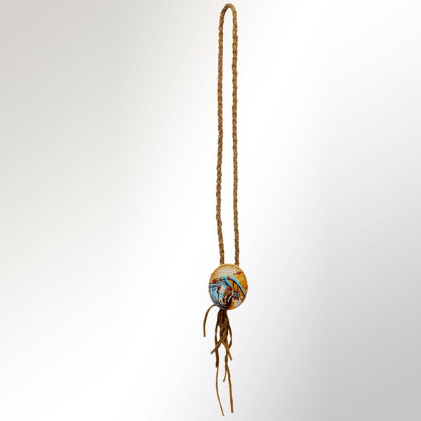 LC-ADJWM101D Braided Genuine Leather Jewelry Necklace