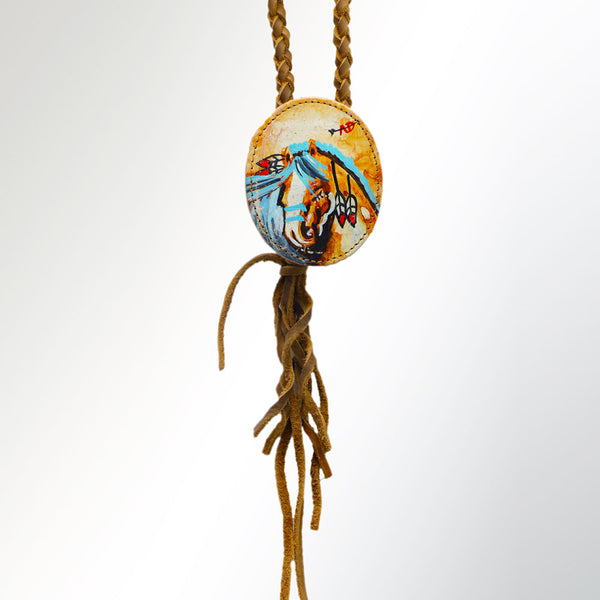 LC-ADJWM101D Braided Genuine Leather Jewelry Necklace