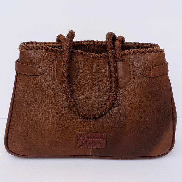 ADBGD127 American Darling Hair-On Cowhide Tote Bag with Riveted Leather & Fringes