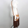 ADBGD129 American Darling Hair-On Cowhide Cross body Bag with Hand-Braided Detail & Fringes