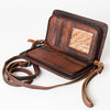 ADBG485 Southwestern Wool Organizer Bag with Leather Trim & Crossbody Strap