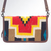 ADBG485 Southwestern Wool Organizer Bag with Leather Trim & Crossbody Strap