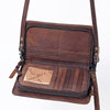 ADBG485 Southwestern Pattern Leather Crossbody Bag with Adjustable Strap