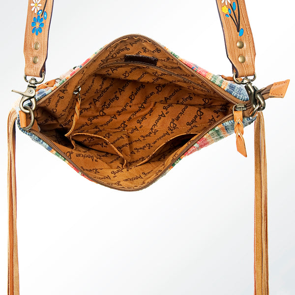 LC-ADBGZ373 Crossbody Saddle Blanket Genuine Western Leather Women Bag