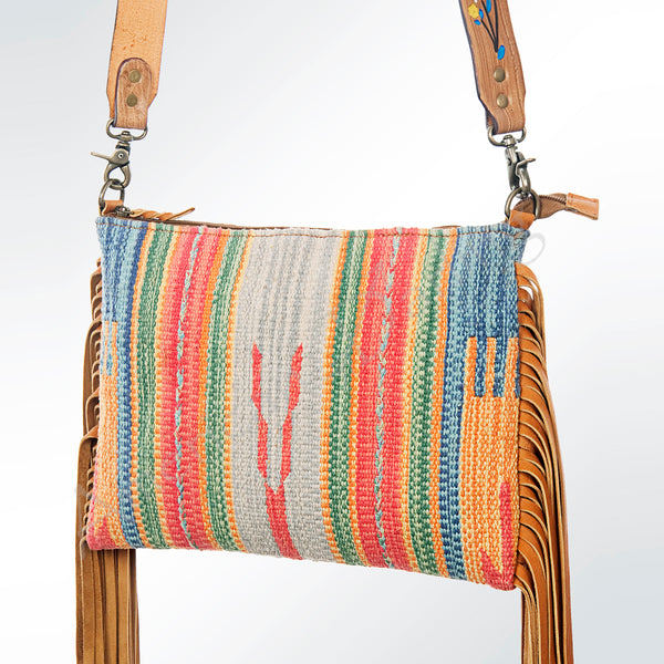 LC-ADBGZ373 Crossbody Saddle Blanket Genuine Western Leather Women Bag