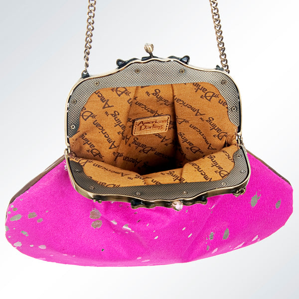 ADBG633 American Darling Hair-On Cowhide Western Leather Coin Purse Bag