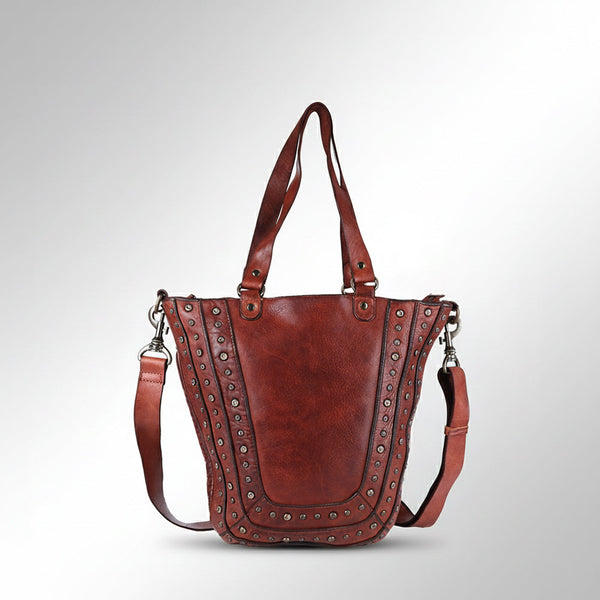 SWC134 Heritage Rivet Panel Tote Bag