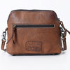 ADBG665 American Darling Hand Tooled Butterfly Floral Western Leather Small Cross body Bag