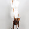 ADBGD140 American Darling Handcrafted Leather Bucket bag with Fringes & Braided Drawstring