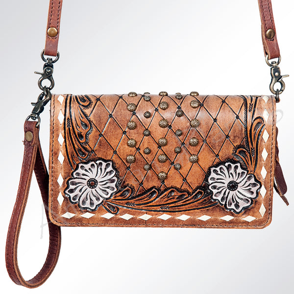 ADBG485 American Darling Hand Tooled Leather Organiser Bag