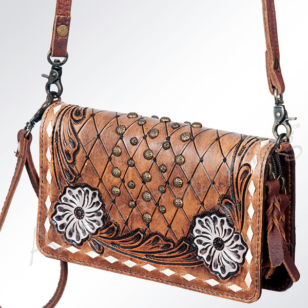 ADBG485 American Darling Hand Tooled Leather Organiser Bag