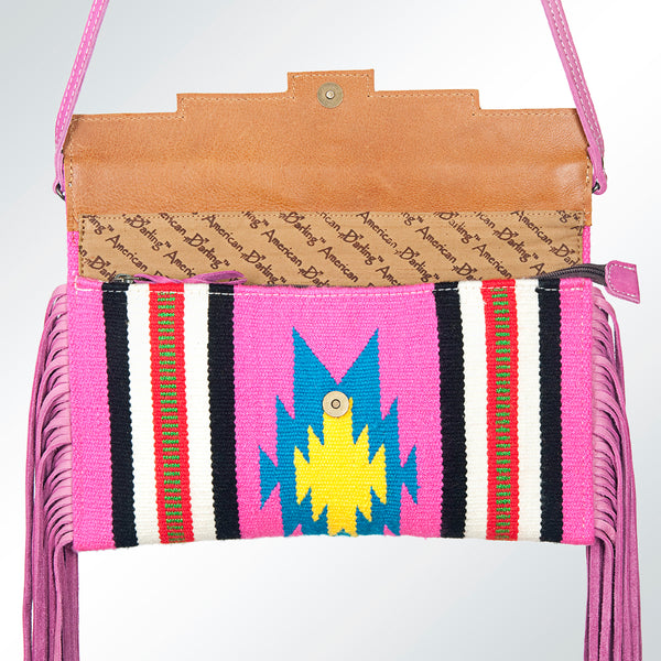 ADBG664 American Darling Hand Tooled Floral & Saddle Blanket Western Small Cross body Bag