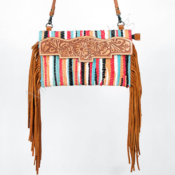 ADBG664 American Darling Hand Tooled Floral & Saddle Blanket Western Small Cross body Bag