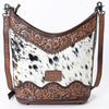 ADBG702A American Darling Handcrafted Hand Tooled Leather Messenger Bag with Hair-On Cowhide