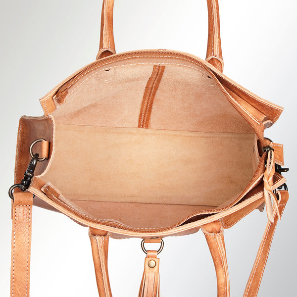ADBG704 American Darling Handcrafted Western Leather Tote Bag with Tassels