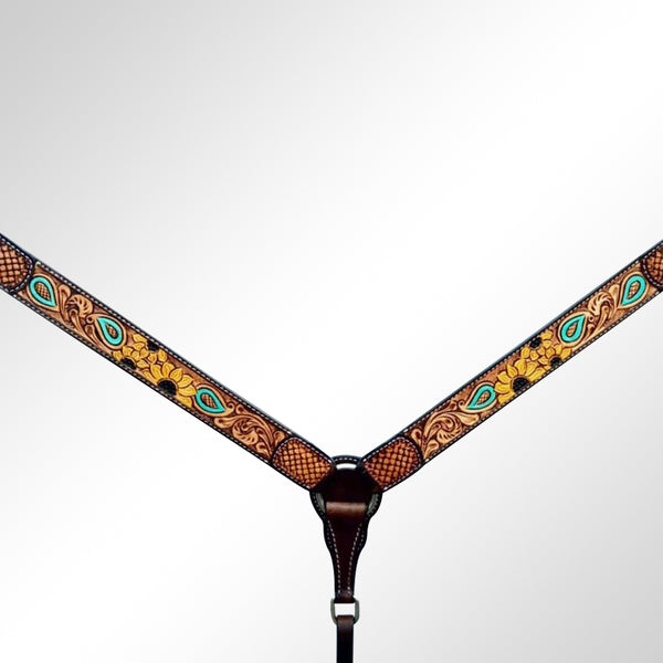 ADPAR150-Western Leather Breast Collar