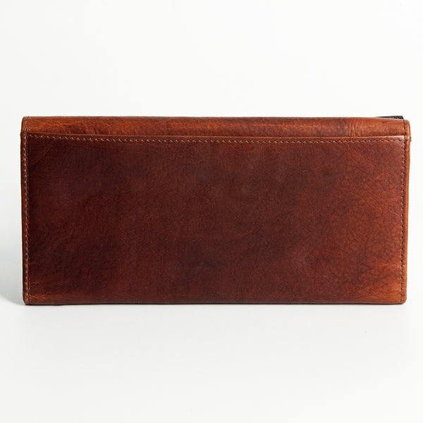 ADBGM102 Western Floral Tooled Leather Wallet - by American Darling