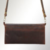 ADBGM102 Western Floral Tooled Leather Crossbody - by American Darling