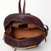 LC-ADBGZ214A Southwestern Wool & Leather Backpack - Rustic Brown Western Daypack