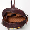 LC-ADBGZ214A Southwestern Wool & Leather Backpack - Rustic Brown Western Daypack