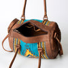 ADBG714 American Darling Handcrafted Hand Woven Saddle Blanket Western Leather Duffel Bag