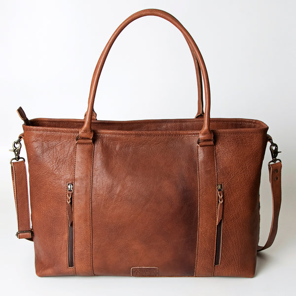 ADBG715 American Darling Handcrafted Hand Woven Saddle Blanket Western Leather Tote Bag