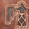 ADBG719 American Darling Hand Tooled Leather Large Cross body Bag Western Fringed Handbag