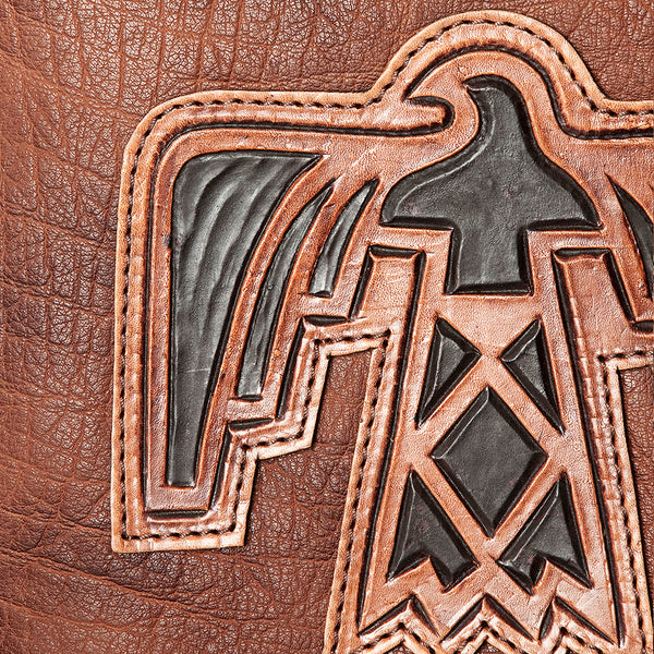 ADBG719 American Darling Hand Tooled Leather Large Cross body Bag Western Fringed Handbag