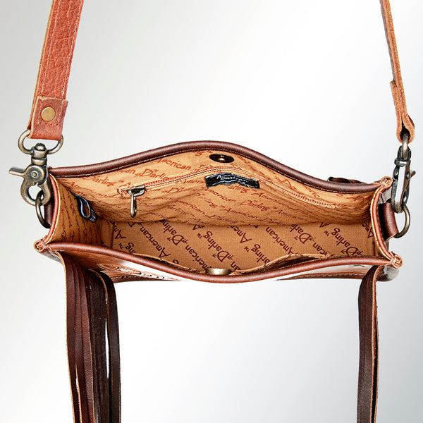 ADBG725 American Darling Hand Tooled Floral Cross body Bag Handcrafted Western Leather Purse
