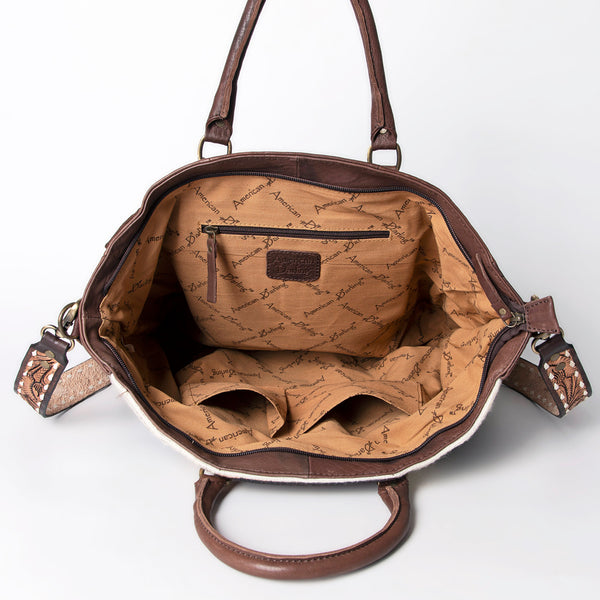 ADBGA206 American Darling Hand Tooled Saddle Blanket Genuine Leather Tote Bag