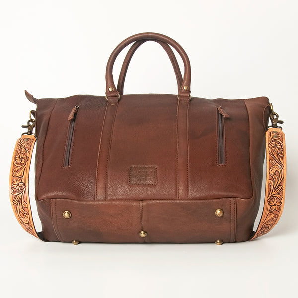 ADBGA206 American Darling Hand Tooled Saddle Blanket Genuine Leather Tote Bag