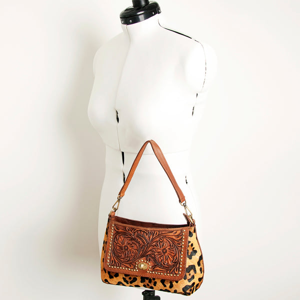 ADBGI177 Hobo Hair On Genuine Western Leather Women Bag