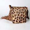 ADBG753 American Darling Western Leather Cross body Bag - Hair-On Cowhide & Fringe Purse