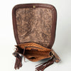 ADBGA207 American Darling Hand Tooled Saddle Blanket Fringed Leather Cross body Bag