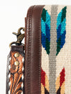 ADBGA207 American Darling Hand Tooled Saddle Blanket Fringed Leather Cross body Bag