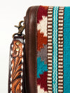 ADBGA207 American Darling Hand Tooled Saddle Blanket Fringed Leather Cross body Bag