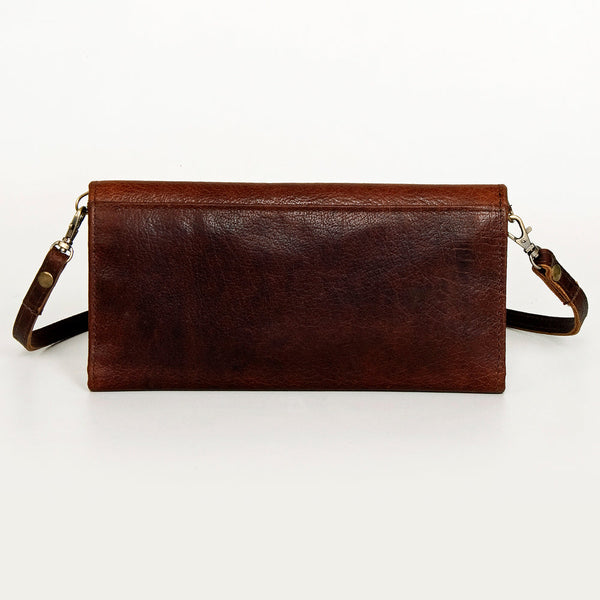 ADBGM112 Hand-Painted Leather Crossbody Clutch - Western Design by American Darling