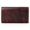 ADBGH105 Tooled Leather Western Wallet - Turquoise Stone Inlay & Floral Design