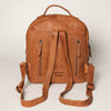 LC-ADBGZ357A Tan Leather Backpack with Cowhide & Fringe - Western Hair-On Hide Daypack