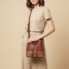 LC-ADBGZ454A Bucket Hand Tooled Genuine Western Leather Women Bag