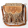 LC-ADBGZ457B Messenger Genuine Western Leather Women Bag Sage