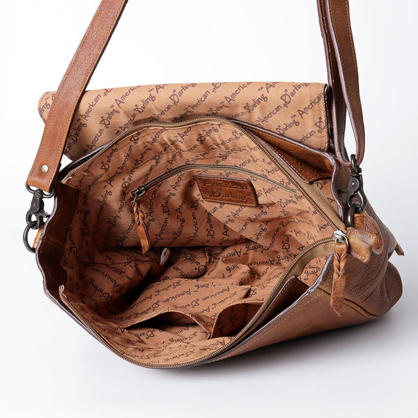 LC-ADBGZ457B Messenger Genuine Western Leather Women Bag Sage