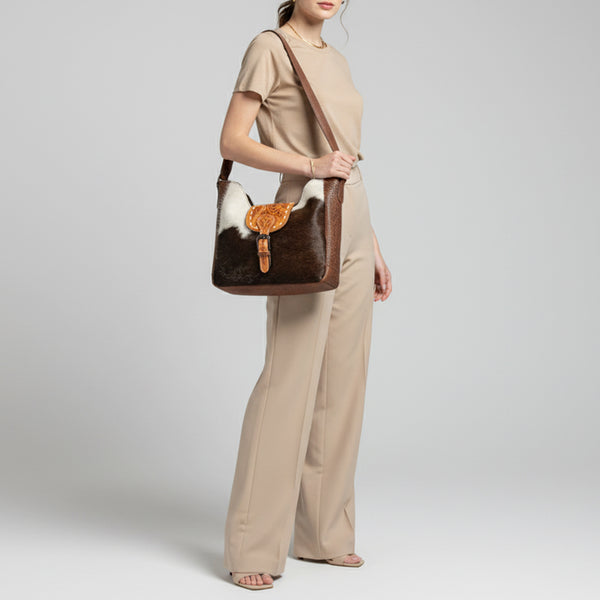 LC-ADBGZ464B Tote Hair On Genuine Western Leather Women Bag