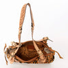 ADBGA209 Western Floral Tooled Leather Cowhide Shoulder Handbag with Drawstring Tassel