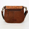 ADBGA211 American Darling Messenger Bag-Floral Hand Tooled Leather & Hair-On Hide